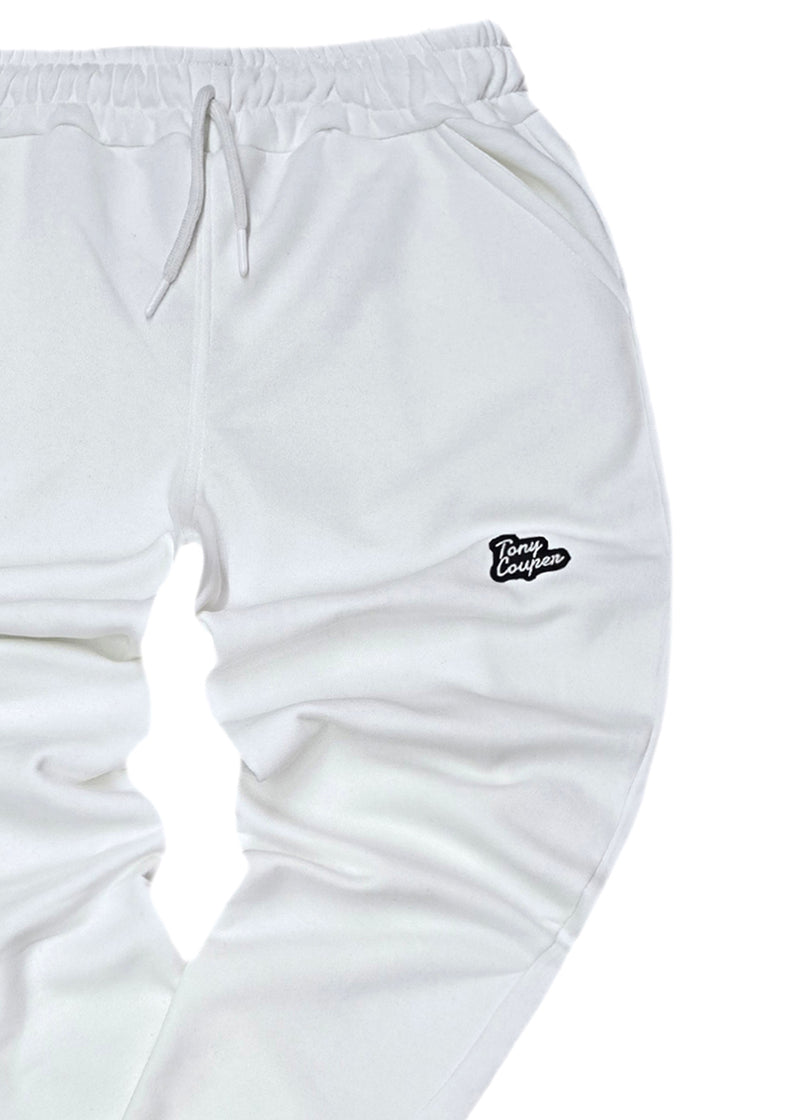 Ανδρική φόρμα Tony Couper - F25/6 - ecru cloud logo regular fit λευκό