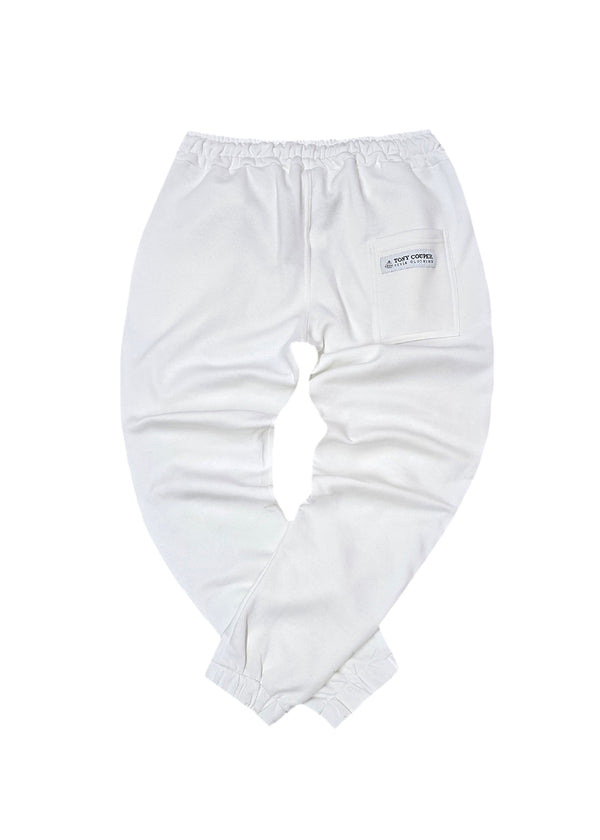 Ανδρική φόρμα Tony Couper - F25/6 - ecru cloud logo regular fit λευκό
