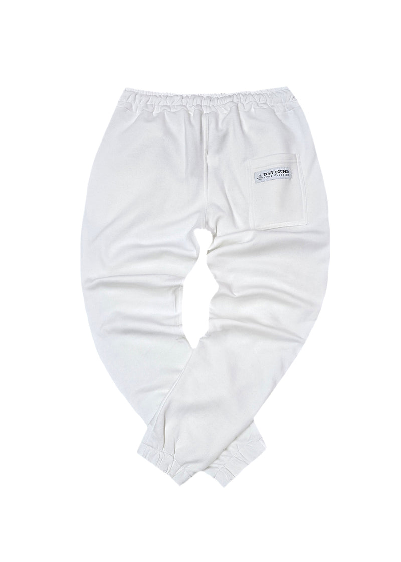 Ανδρική φόρμα Tony Couper - F25/6 - ecru cloud logo regular fit λευκό