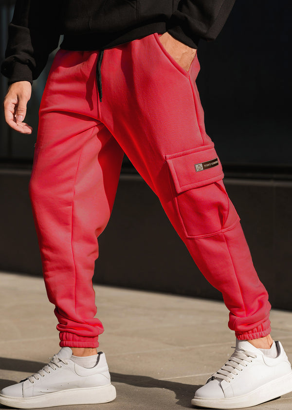 Ανδρική φόρμα Tony couper - F25/2 - long patch cargo logo κόκκινο