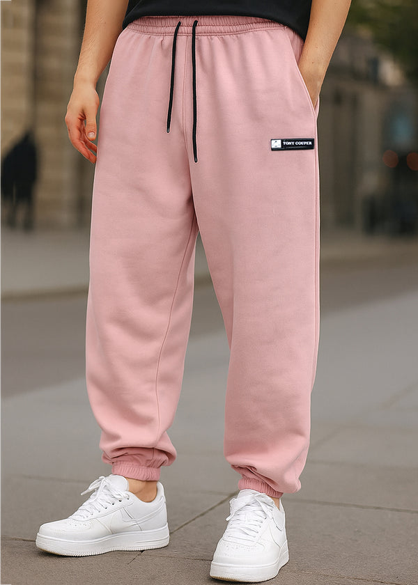 Ανδρική φόρμα Tony couper - F25/4 - long patch oversized pants ροζ