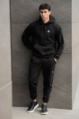 TONY COUPER Ανδρική φόρμα regular fit Black Cube - Μαύρη F27/1 