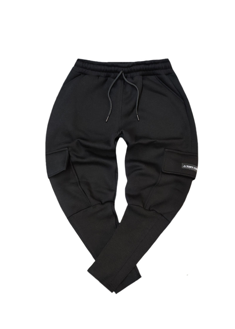 Ανδρική φόρμα Tony couper-F26/2-cargo rip logo μαύρο