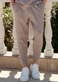HENRY CLOTHING Ανδρικό ανοιξιάτικο παντελόνι στο χρώμα του πούρου 8-137-pouro