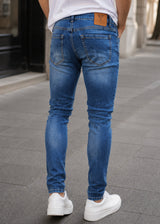 GUF CLOTHING - Ανδρικό τζιν παντελόνι basic jeans slim fit - Denim FTJ02