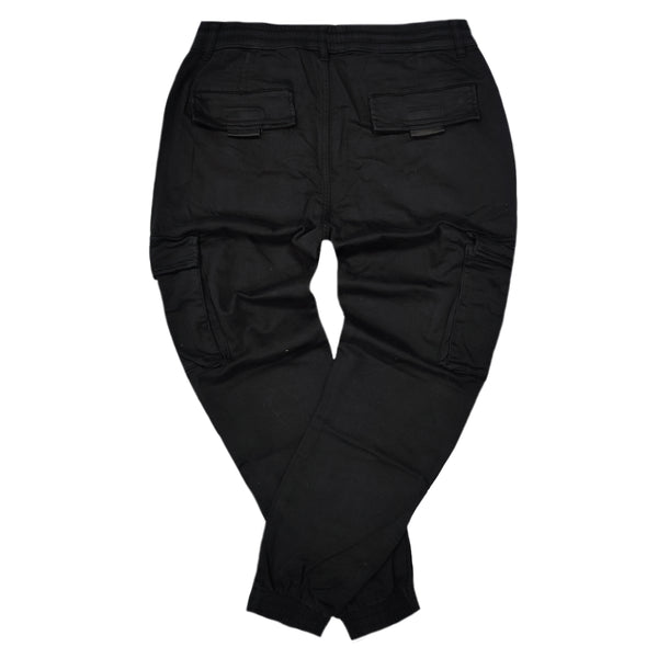 Ανδρικό Παντελόνι Gang - G-7906 - fabric cargo μαύρο
