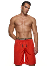 Ανδρικό μαγιό MED - G24200453-007 - william surf shorts κόκκινο