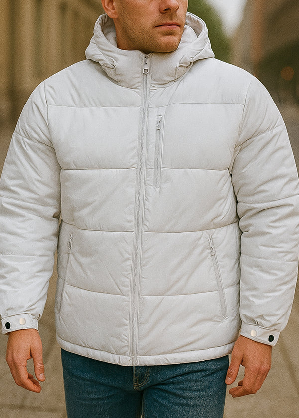 Ανδρικό μπουφάν με κουκούλα GUF-GA-7307-puffer ice