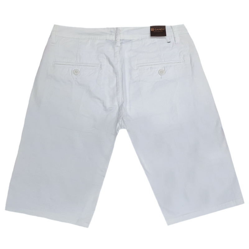 Ανδρική βερμούδα υφασμάτινη Gang - GG800-1 - fabric shorts λευκό