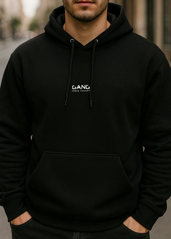 Ανδρικό φούτερ με κουκούλα GANG - GH25-400 -black hoodie