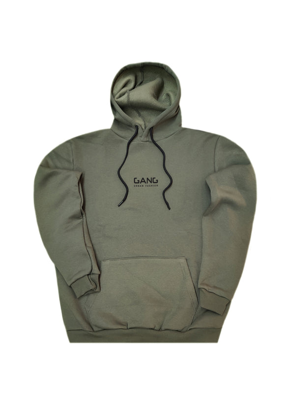 Ανδρικό φούτερ με κουκούλα GANG - GH25-400 -khaki hoodie