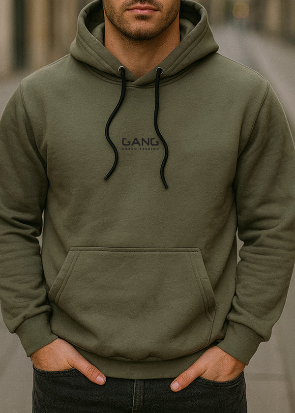 Ανδρικό φούτερ με κουκούλα GANG - GH25-400 -khaki hoodie