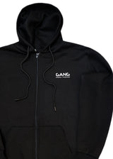 Ανδρική ζακέτα φούτερ GANG - GJ25-200-BLACK - basic logo zip-up hoodie -μαύρο