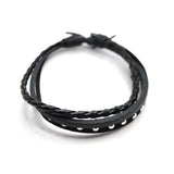 Gang - GNG004 - high quality dermatine bracelet with metallic detail - black