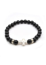 GUF CLOTHING Βραχιόλι μαύρο Cross GNG0217