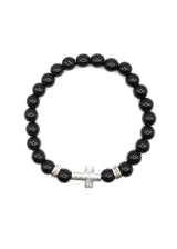 GUF CLOTHING Βραχιόλι μαύρο Cross GNG0217