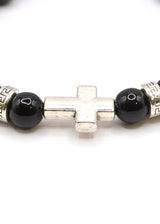 GUF CLOTHING Βραχιόλι μαύρο Cross GNG0217