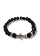 GUF CLOTHING - Βραχιόλι μαύρο Cross - GNG0226