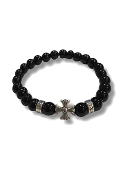 GUF CLOTHING - Βραχιόλι μαύρο Cross - GNG0227