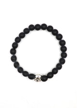 GUF CLOTHING Βραχιόλι μαύρο simple scull GNG0233