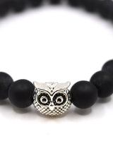 GUF CLOTHING Βραχιόλι μαύρο simple owl GNG0234