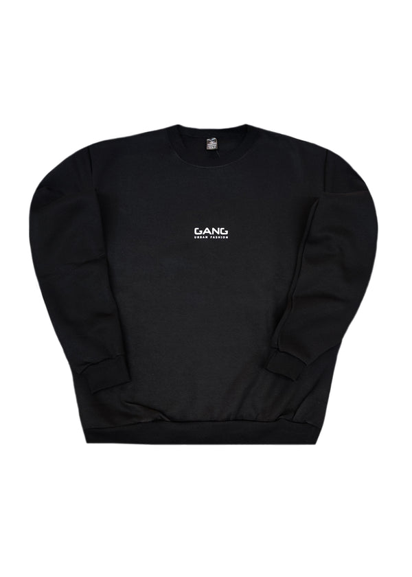 Ανδρικό μακρυμάνικο φούτερ GANG - GS25-500-BLACK regular fit