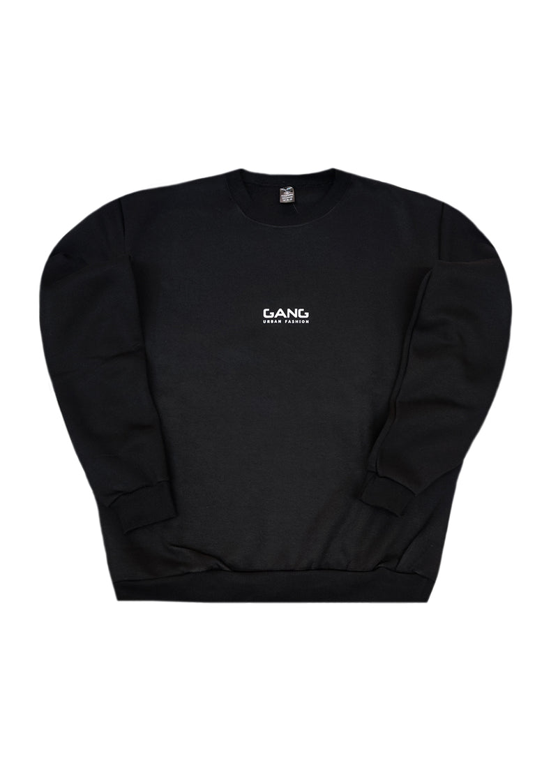 Ανδρικό μακρυμάνικο φούτερ GANG - GS25-500-BLACK regular fit