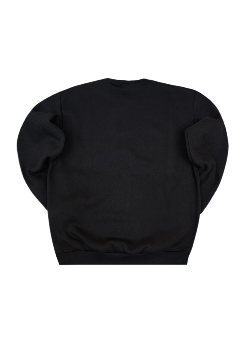 Ανδρικό μακρυμάνικο φούτερ GANG - GS25-500-BLACK regular fit