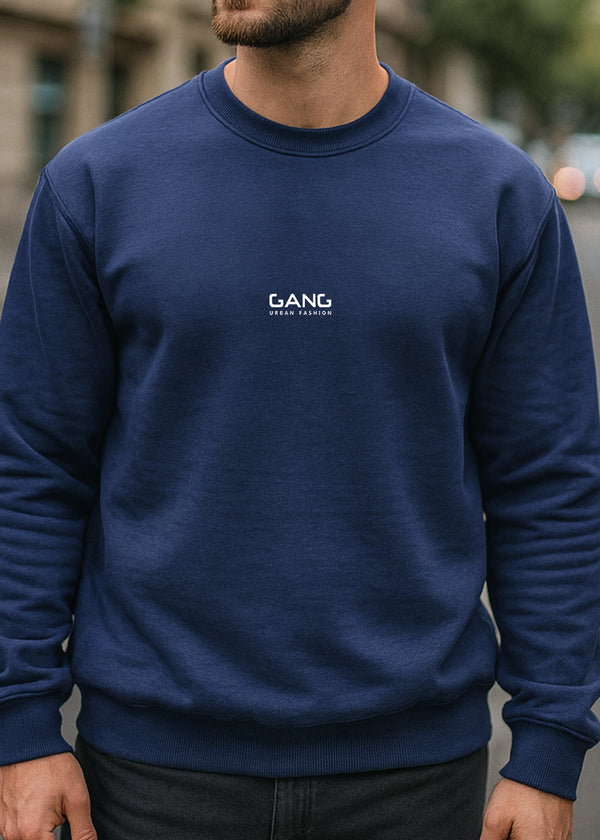 Ανδρικό μακρυμάνικο φούτερ GANG - GS25-500-BLUE regular fit