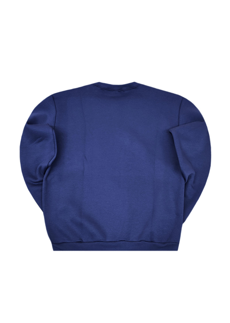 Ανδρικό μακρυμάνικο φούτερ GANG - GS25-500-BLUE regular fit
