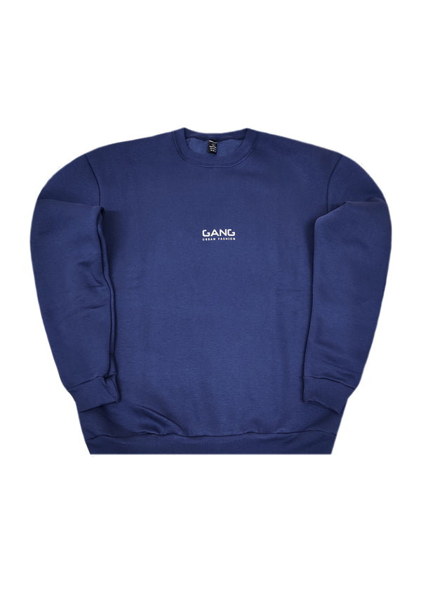 Ανδρικό μακρυμάνικο φούτερ GANG - GS25-500-BLUE regular fit