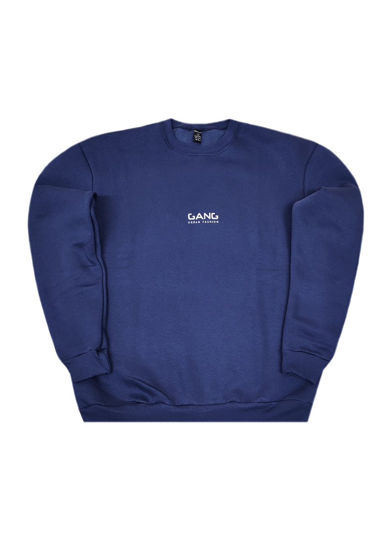 Ανδρικό μακρυμάνικο φούτερ GANG - GS25-500-BLUE regular fit