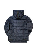 Ανδρικό μπουφάν με κουκούλα GUF-22068-hooded puffer μπλε