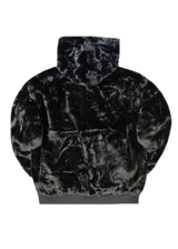 Ανδρικό μπουφάν με κουκούλα διπλής όψης GUF-GG170116-puffer μαύρο