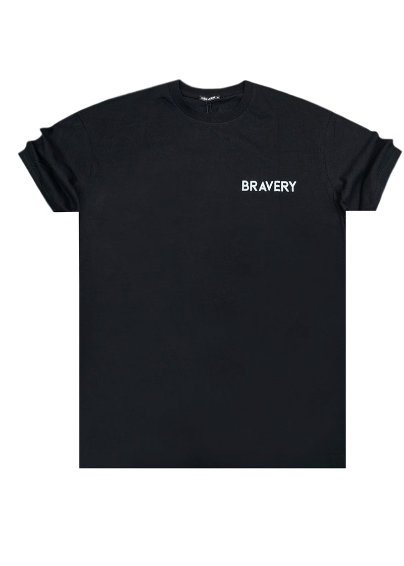 Κοντομάνικη μπλούζα GUF - Z-1214 - bravery regular fit tee μαύρο
