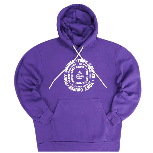 Tony couper - H23/30 - cycle hoodie - purple