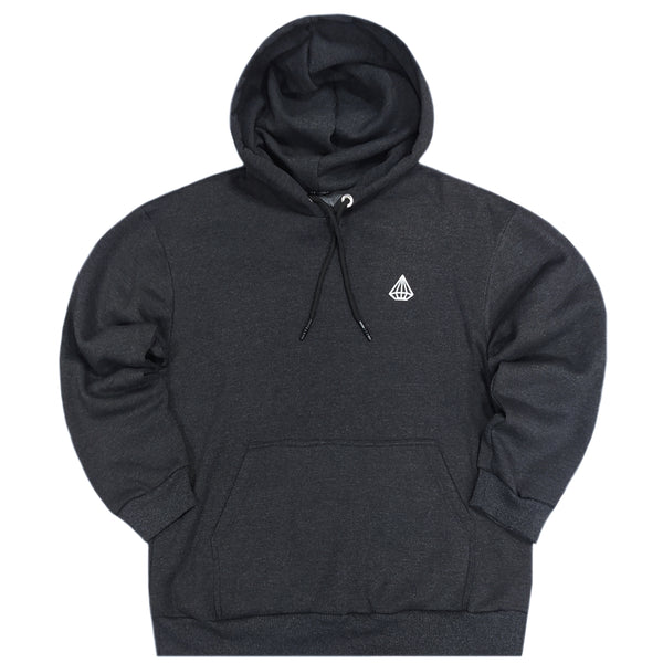 Tony couper - H23/8 - white line hoodie - dark grey