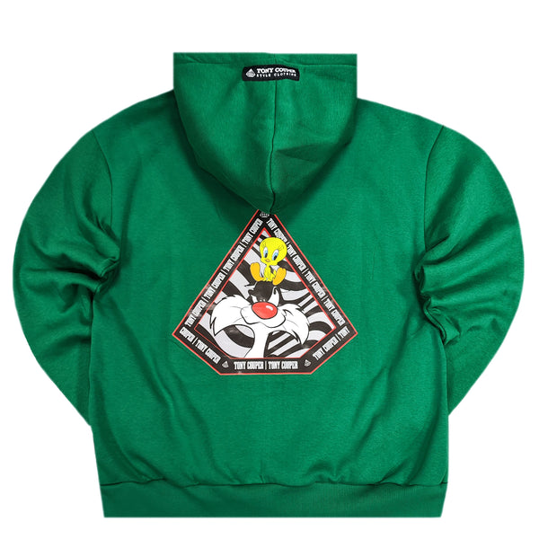 Tony couper  - H24/12 - silvester X Tweety hoodie - green