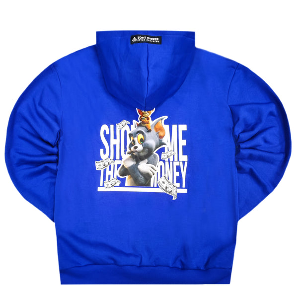 Tony couper  - H24/16 - tom and jerry hoodie - blue