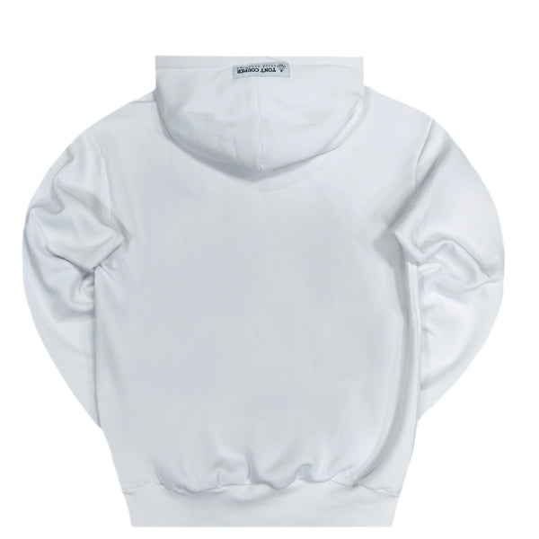 Tony couper  - H24/31 - silver logo hoodie - white