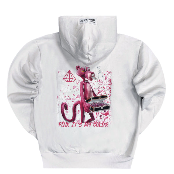 Tony couper  - H24/45 - pink panther hoodie - white