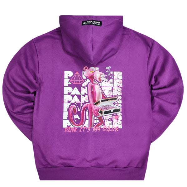 Tony couper  - H24/46 - pink panther hoodie - purple