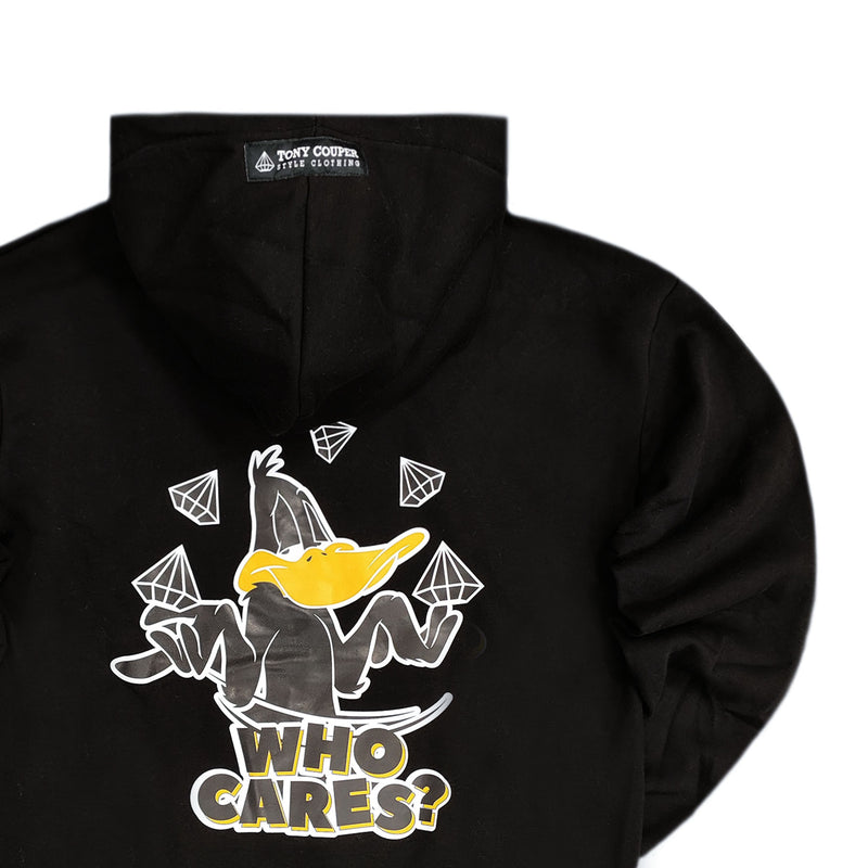 Tony couper  - H24/54 - who cares hoodie - black