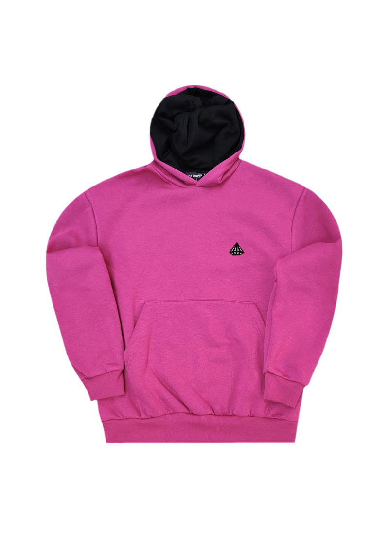 Ανδρικό μακρυμάνικο φούτερ με κουκούλα Tony couper-H26/1-magenta cool mouse