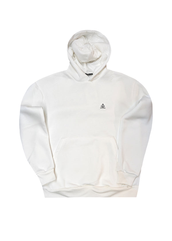 Ανδρικό μακρυμάνικο φούτερ με κουκούλα Tony couper-H26/18-ecru