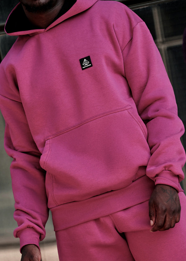 Ανδρικό μακρυμάνικο φούτερ με κουκούλα Tony couper-H26/18-magenta
