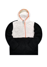 Ανδρικό φούτερ με κουκούλα Gang - H300 - sherpa fleece puffer hoodie ασπρόμαυρο