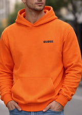 Ανδρικό φούτερ με κουκούλα Close society-HD25-300-orange hoodie regular fit