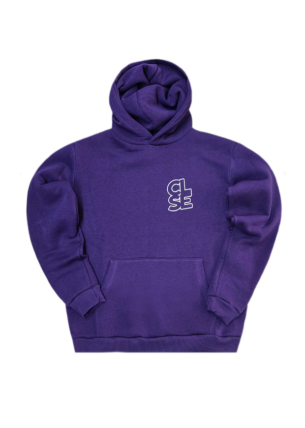 Ανδρικό φούτερ με κουκούλα Close society - HD26-600 -purple hoodie