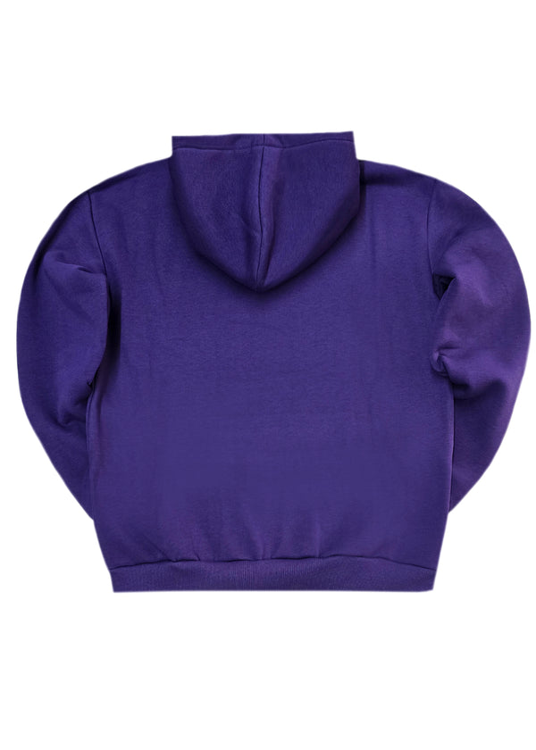Ανδρικό φούτερ με κουκούλα Close society - HD26-600 -purple hoodie